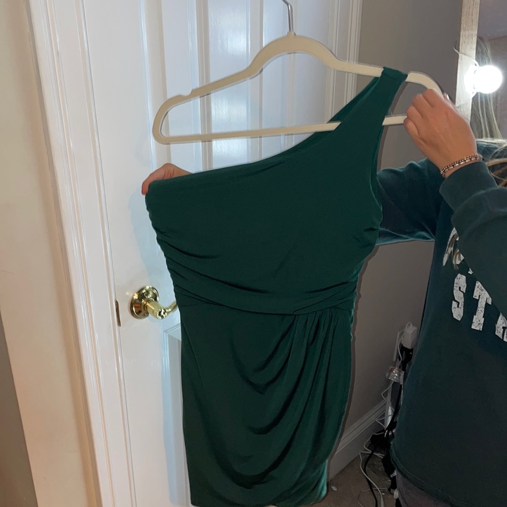 Large Olive Green one strap Lucy in the Sky dress